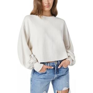 FRAME Easy Shirttail Sweatshirt – Winter White – Size Small
